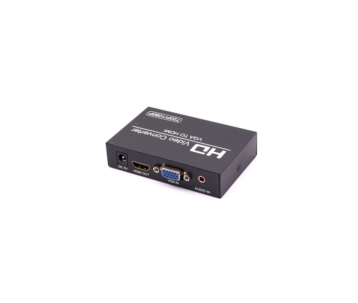 VGA & Audio to HDMI Converter with Power Adapter