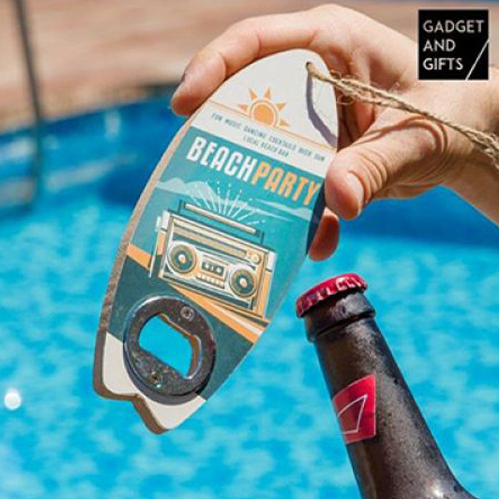 Beach Holiday Drinks Beer Opener Surfboard