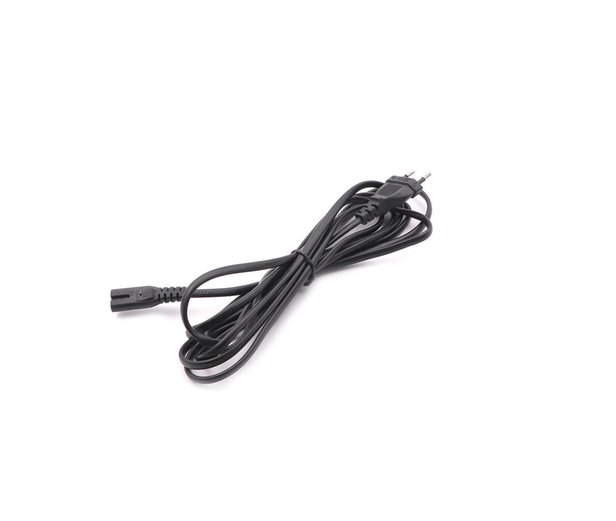 Power Cable EU Plug - 2-Prong 2x0.75mm Black 3m