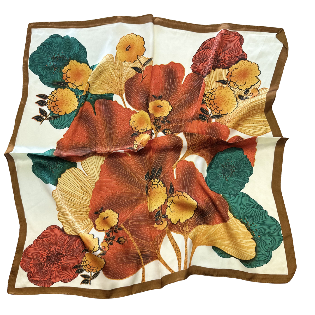 Les Roses d’Azur Scarf - Été Flamboyant