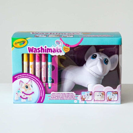 Crayola Washimals Posable Jumbo Pet with 5 Washable Markers by Crayola