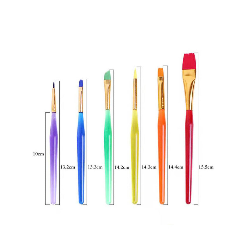 Creative art set with acrylic paints with brushes for kids