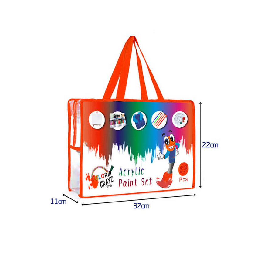 Acrylic art kit for kids with carry bag