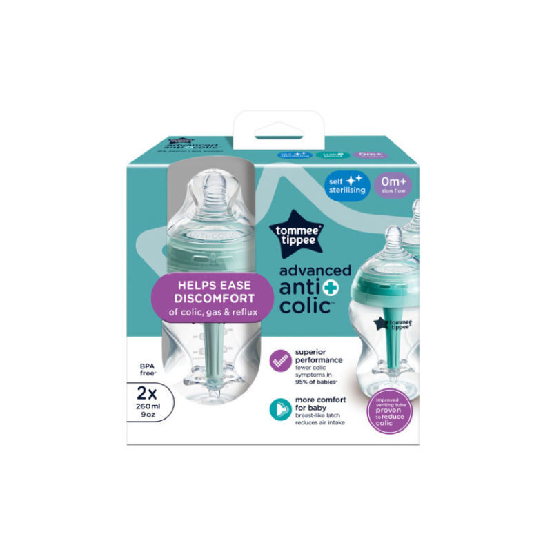 260ml Anti-Colic Bottles 2pcs