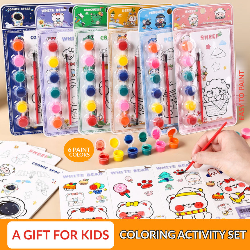 Kids Watercolor Painting And Coloring Card Set 51 g