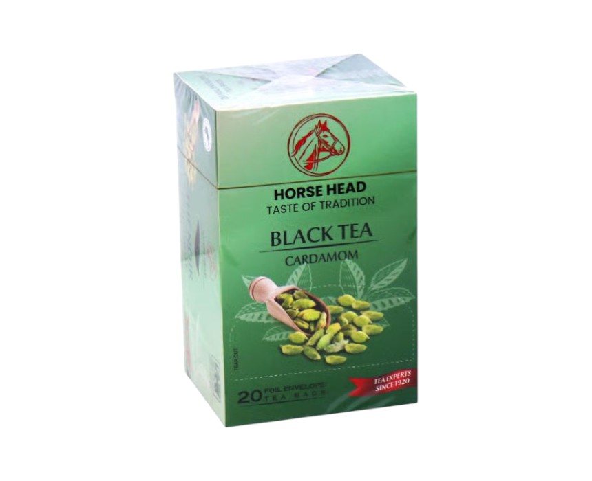 Horse Head Black Tea Cardamom 20 Bags
