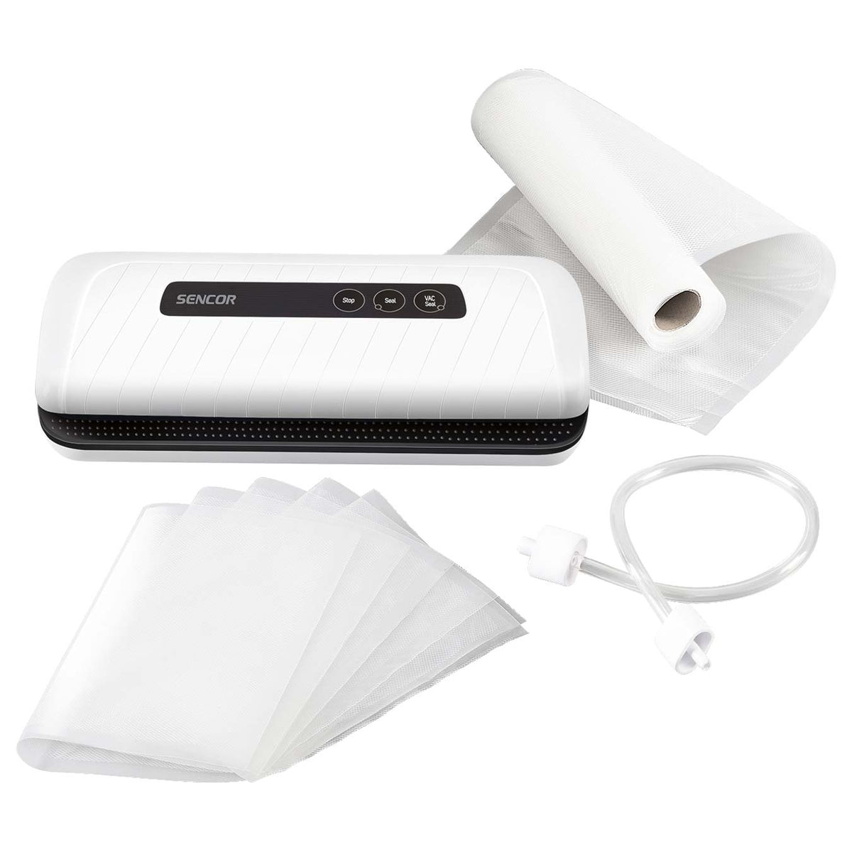 White Vacuum Sealer, 110W Vacuum Sealing White Vacuum Sealer, 110W White Vacuum Sealer, 110W Sencor