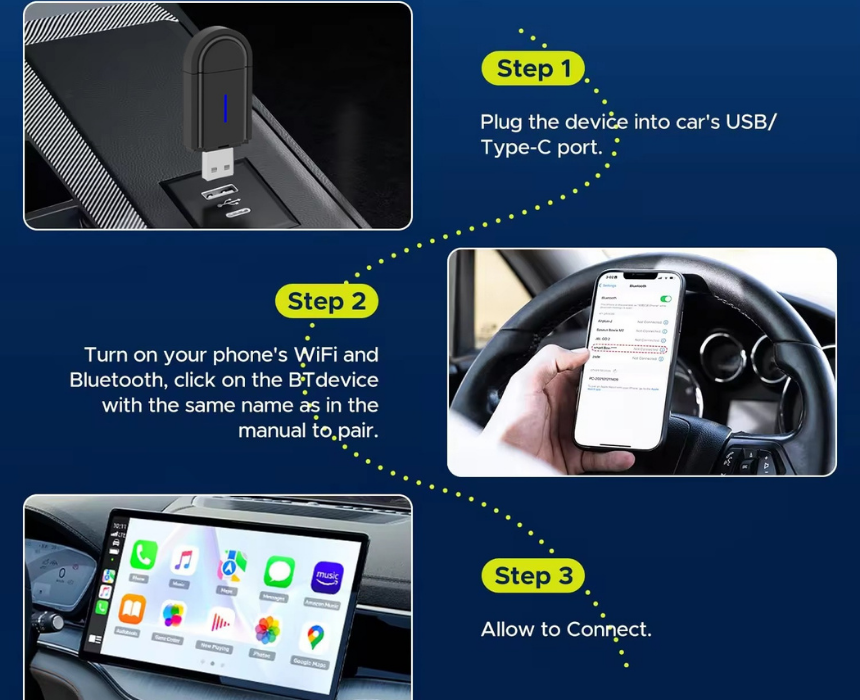 2 in 1 Wireless Car Play