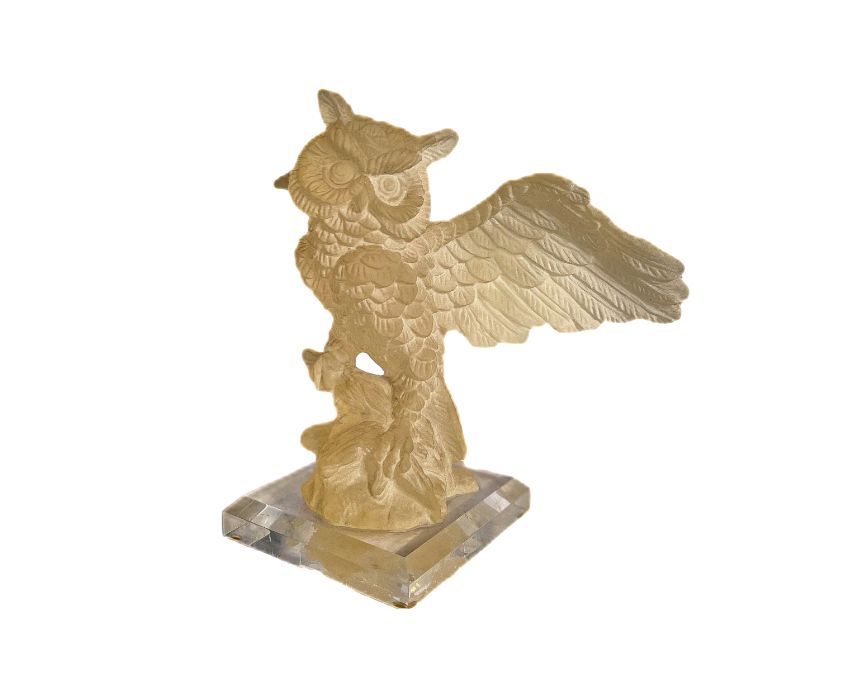 Owl Crystal Lalique Sculpture