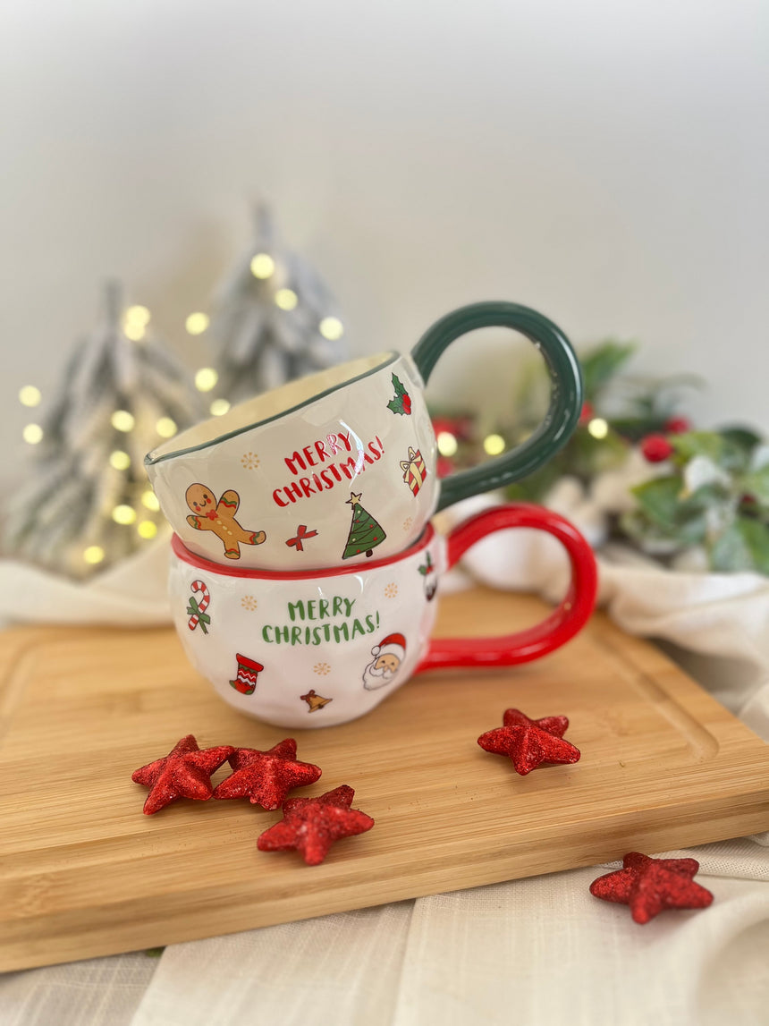 Christmas Big Mug with Wide Handle