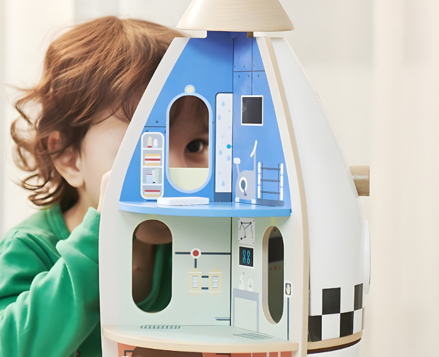 Classic World Wooden Space Rocket Set