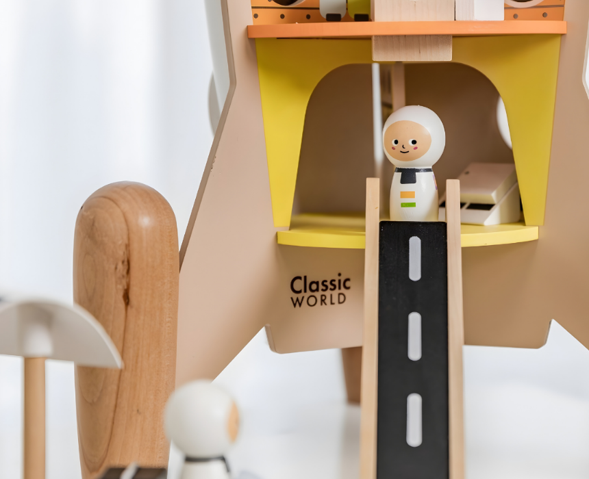 Classic World Wooden Space Rocket Set