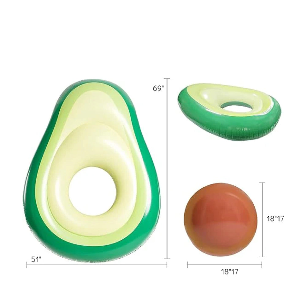Avocado Pool Float with Ball