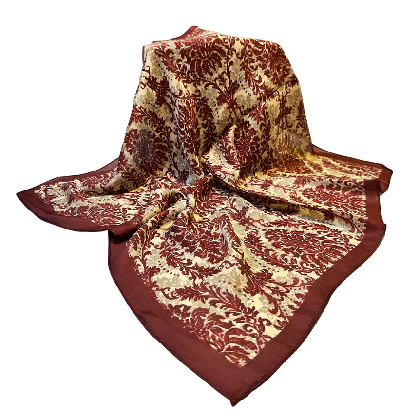 Indienne Scarf Ornamental Floral Design 70x70 cm
