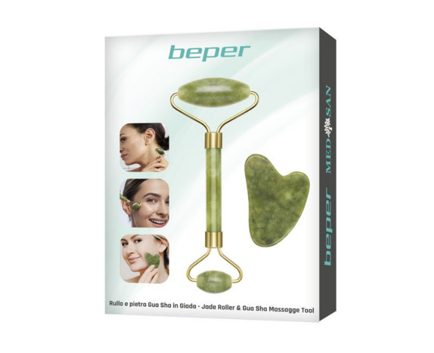 Beper Jade Roller & Gua Sha Massage Tool