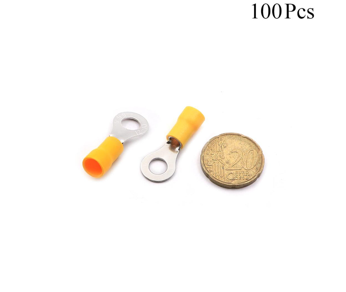 Cable Lugs Insulated - RV5.5-6 L - Ring - 4~6mm - Yellow - 100 Pcs