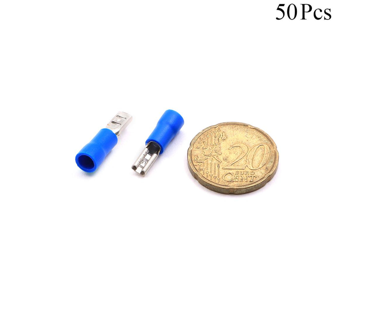 Cable Lugs Insulated - FDD2-110 - Female - 1.5-2.5mm - Blue - 50 Pcs