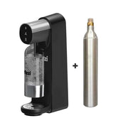 Nutricook Fizzi Soda Maker, One-Touch Operation, 3 Fizz Levels, Smart Lock System, 1L + 60L, 10W, 34.5x17.5x45.4cm - [Black] + SOL Oxygen CO2 1kg [Filled Bottle]