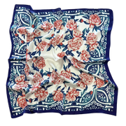 Les Roses d’Azur Synthetic Satin Scarf 70 x 70 cm