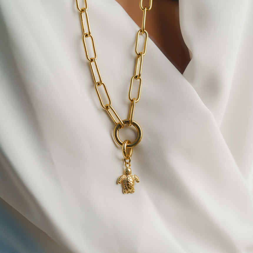 Turtle On Tide Charm