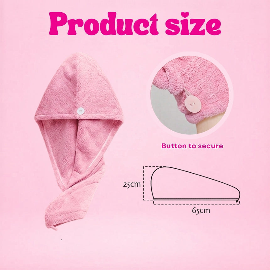 Confidella Microfiber Hair Towel