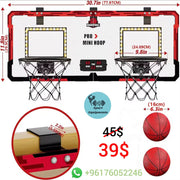 Mini basketball hoop with double baskets for 2 player competition