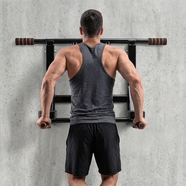 2 In 1 Wall Mounted Pull-Up Bar And Resistance Band