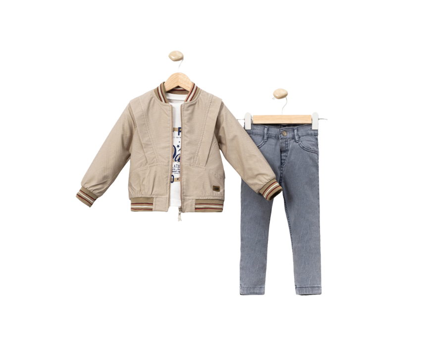 Boys Three Piece Set in Grey