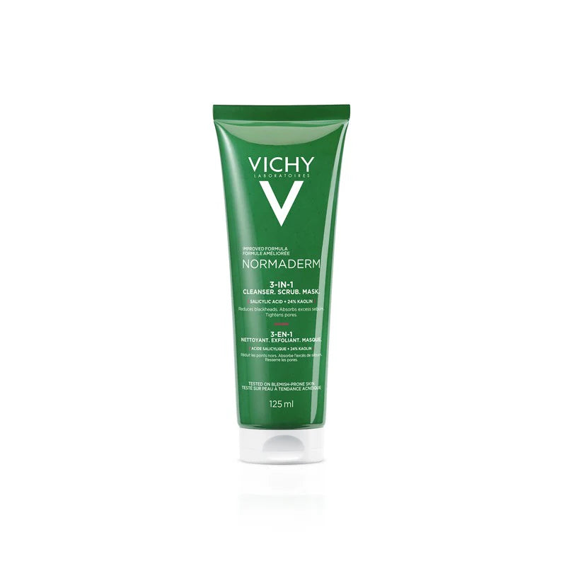 Vichy Normaderm 3 In 1 Cleanser Scrub And Mask 125ml