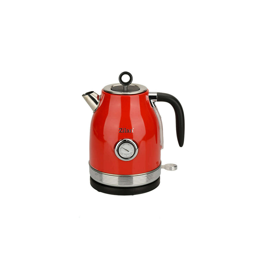 Electric Cordless Retro Kettle Red 1.7L Water Kettle Electric Cordless Retro Kettle Red 1.7L Electric Cordless Retro Kettle Red 1.7L Zilan