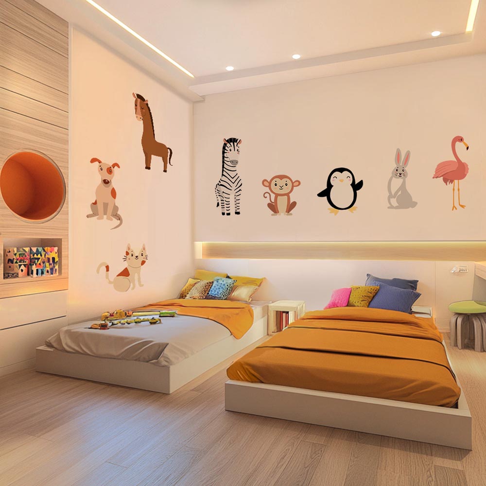 Cute Animal Companions Set - Murals by Numbers Kit