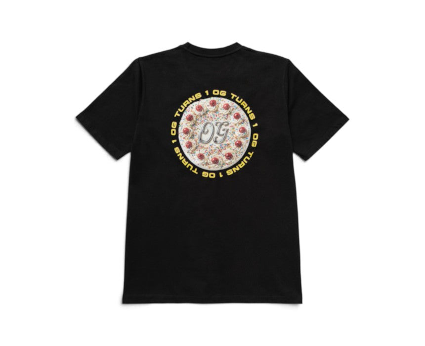 Oversized Birthday Tshirt Black Plain