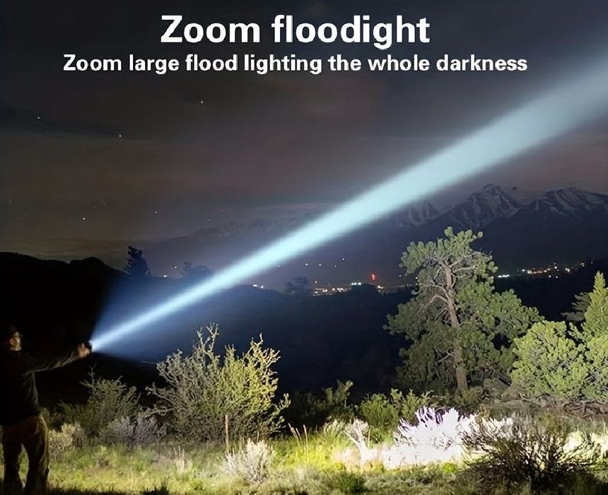 LED Torch A76 2000 Lumens Zoom USB-C