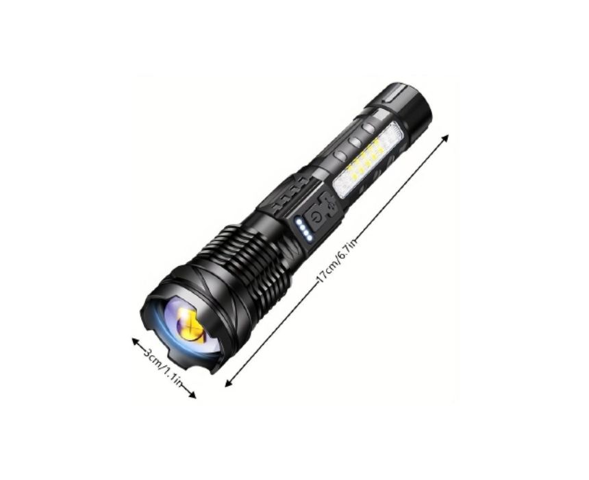 LED Torch A76 2000 Lumens Zoom USB-C