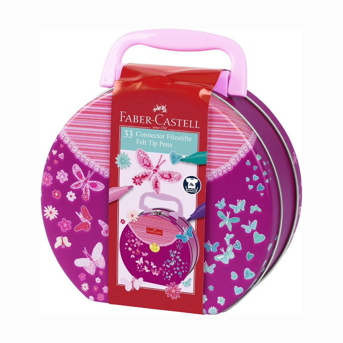 Faber-Castell Connector Pen Gift Set Tin of 33 Handbag by Faber Castell