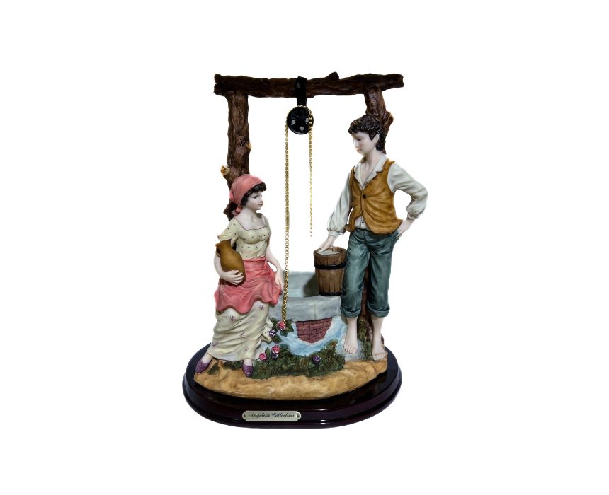 Girl and Boy with Bucket Figurine