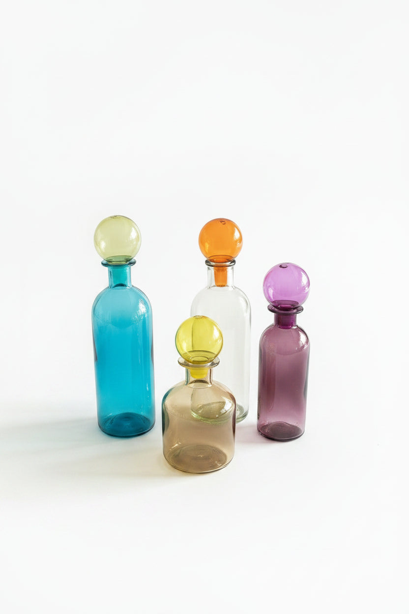 Multicolor Vase with colored cap