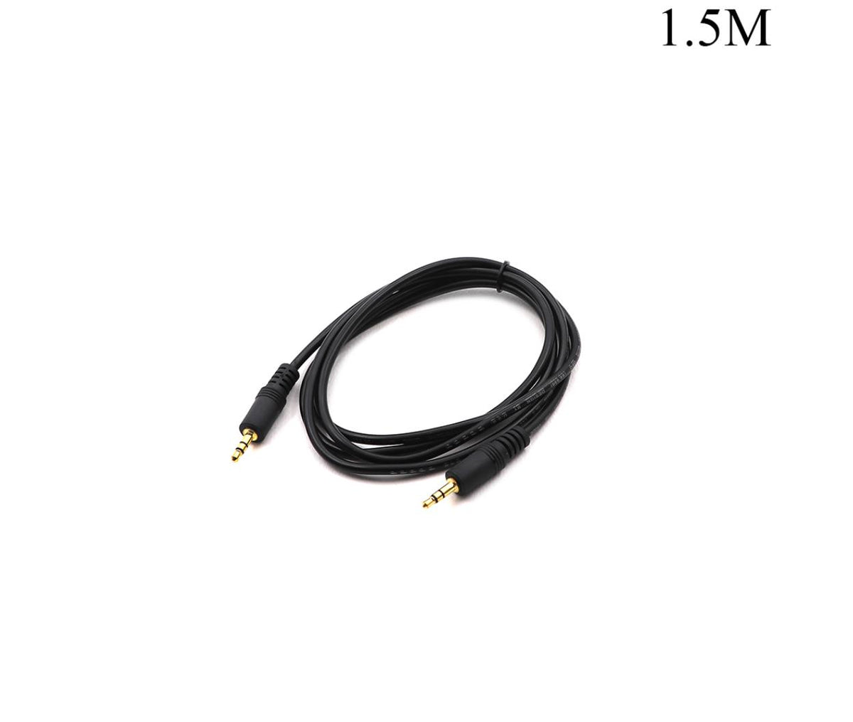 Audio Cable Jack Stereo 3.5mm Male to Male Gold 1.5m