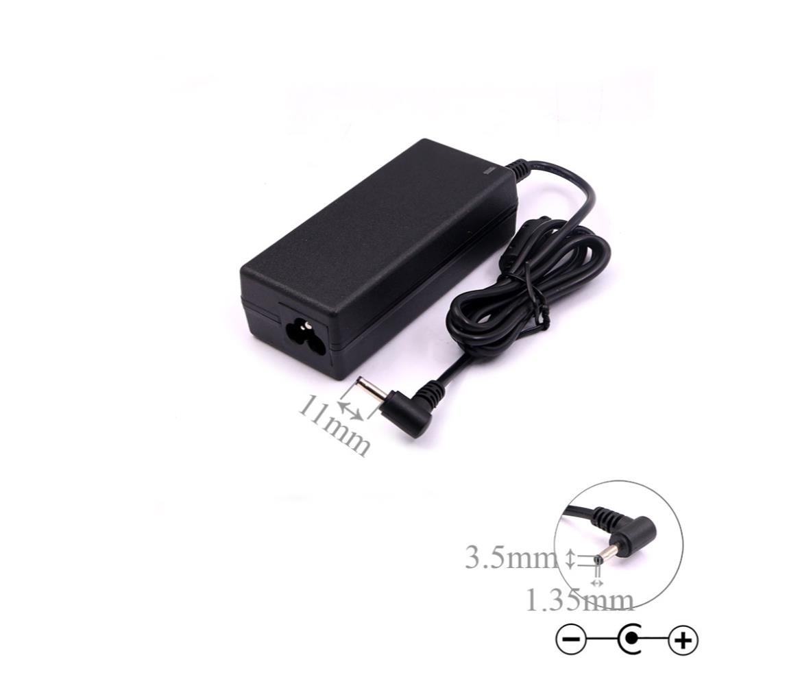 Laptop Power Adapter DC 19V 3.42A 65W 3.5x1.35mm Compatible With Dynabook