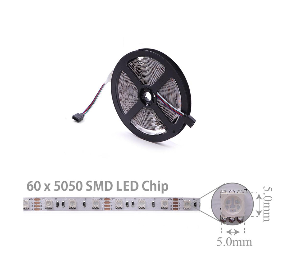 LED Strip Indoor 12V DC 72W 5050 RGB 5M