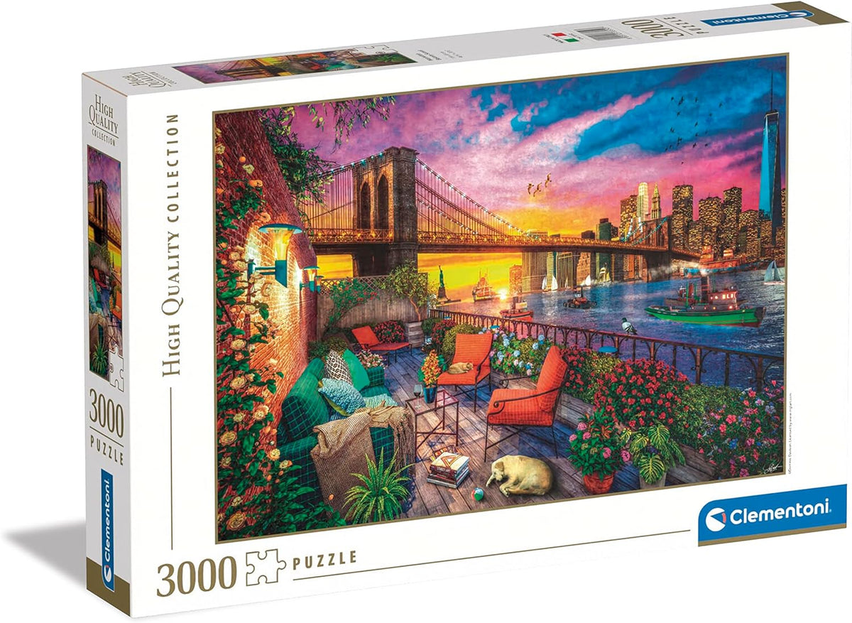 Manhattan Balcony Sunset - 3000 pieces adults puzzle Manhattan Balcony Sunset - 3000 pieces Manhattan Balcony Sunset - 3000 pieces CLEMENTONI