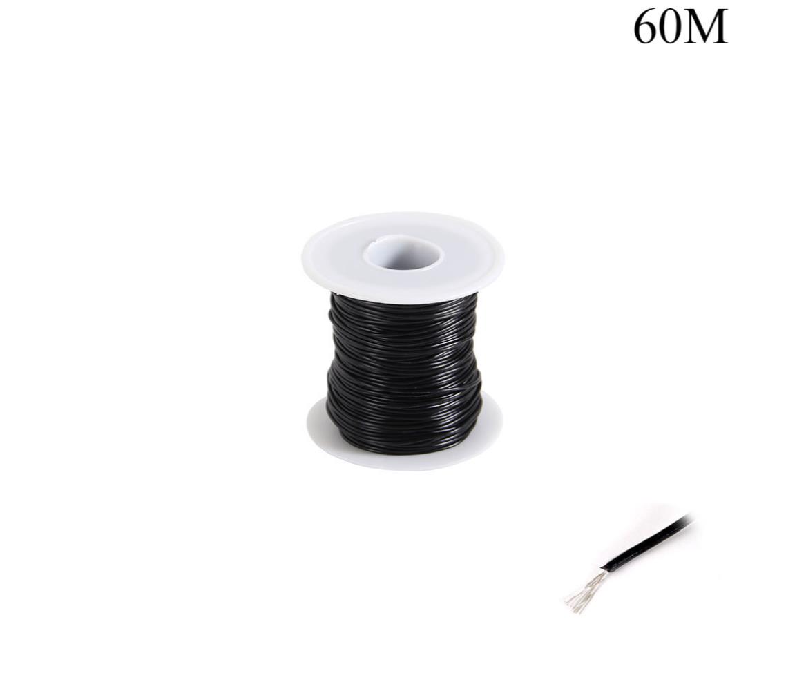 Single Core Copper Wire 0.5mm x 60m Black