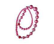 Dark Pink Pearl Necklace