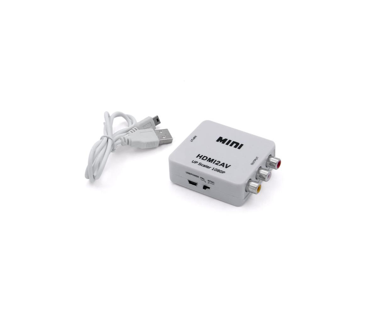 HDMI to 3x RCA Mini Box Converter