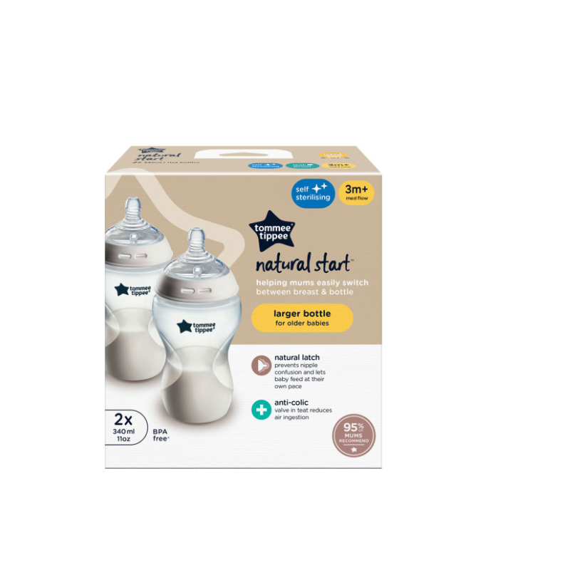 Tommee Tippee Anti-Colic Baby Bottle 2pc 340ml