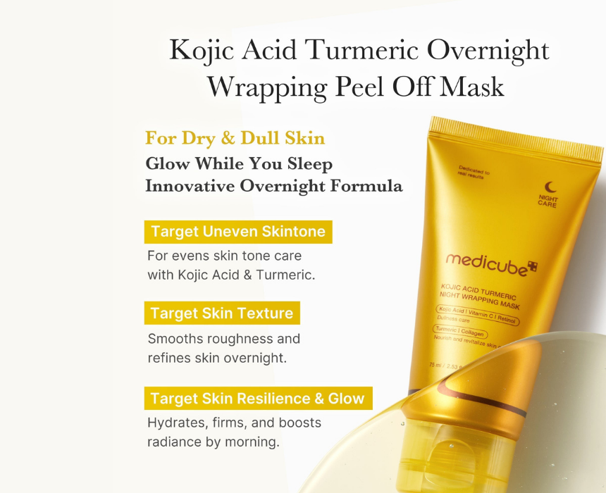 Medicube Kojic Acid Turmeric Night Wrapping Mask