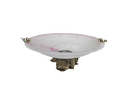 Italian Murano Glass Bowl Pink White