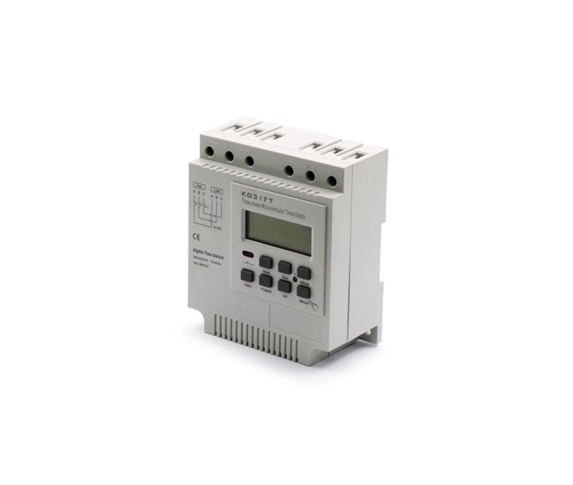 Timer Switch On Off Weekly Digital Din Rail Three-Phase 380V AC