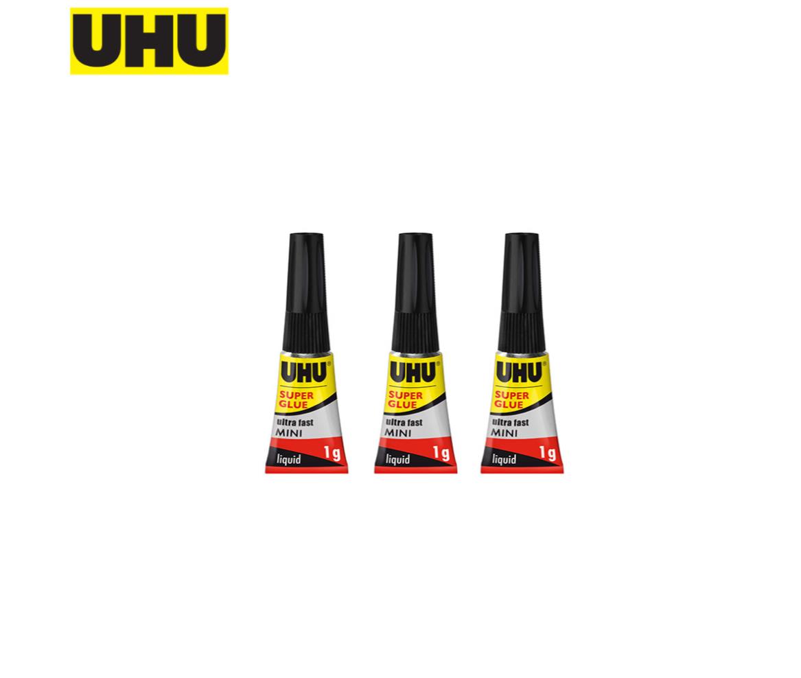 UHU Super Glue Mini Set 3x1g