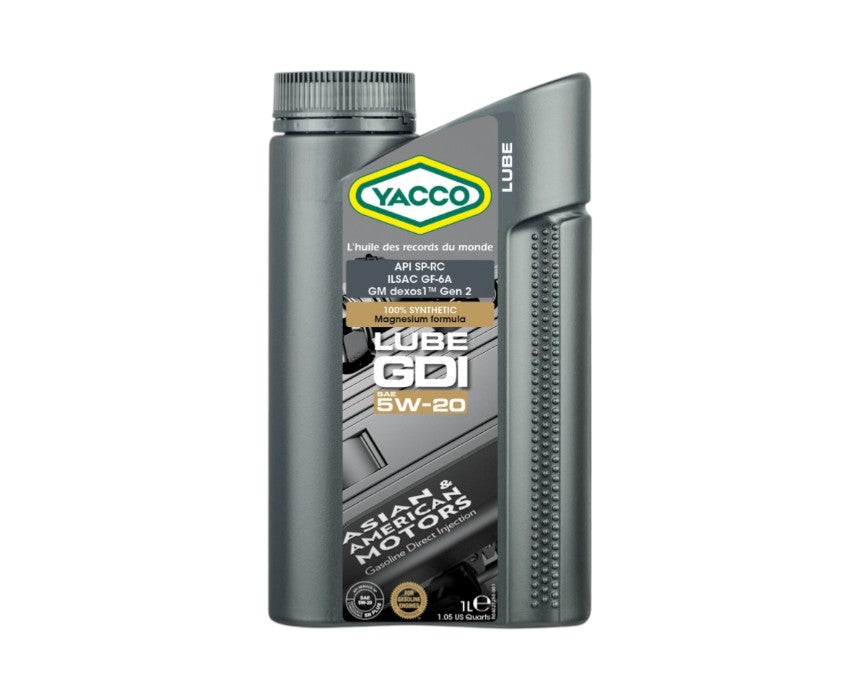 Yacco Lube GDI 5W30 Synthetic Engine Oil - 1 L - Made in France